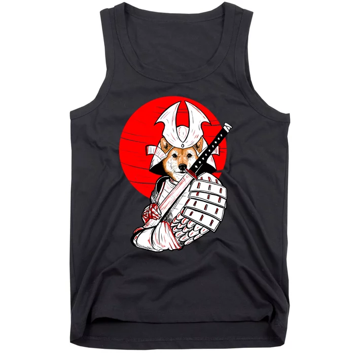 Shiba Inu Japanese Samurai Katana - Funny Dog Meme Anime Tank Top