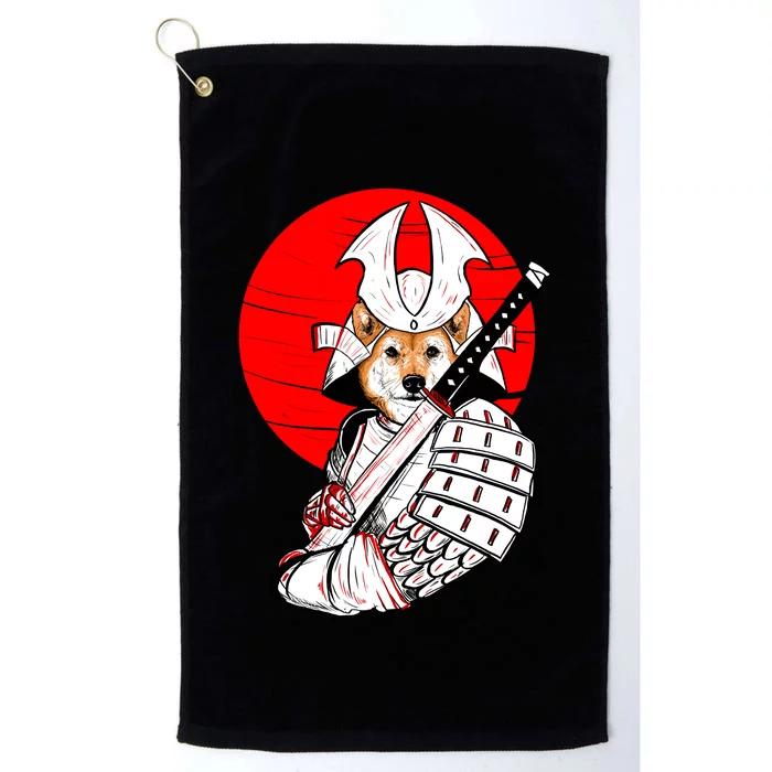 Shiba Inu Japanese Samurai Katana - Funny Dog Meme Anime Platinum Collection Golf Towel