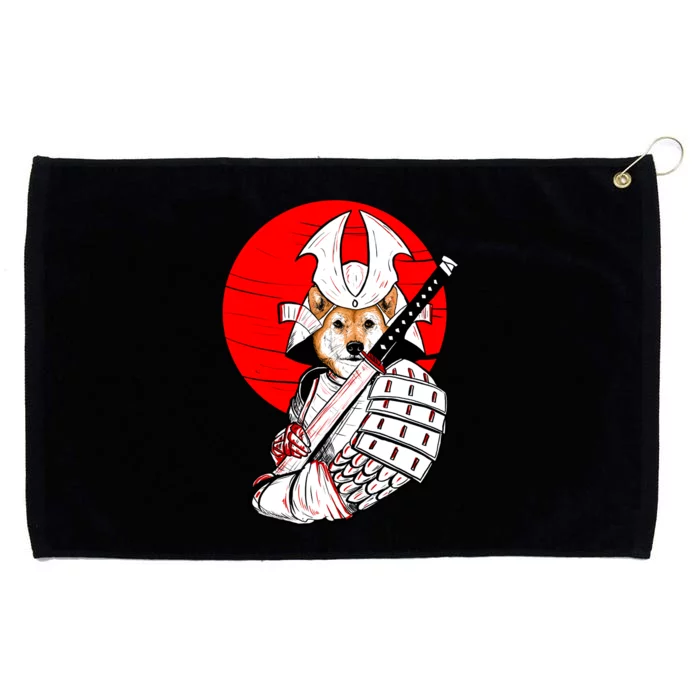 Shiba Inu Japanese Samurai Katana - Funny Dog Meme Anime Grommeted Golf Towel