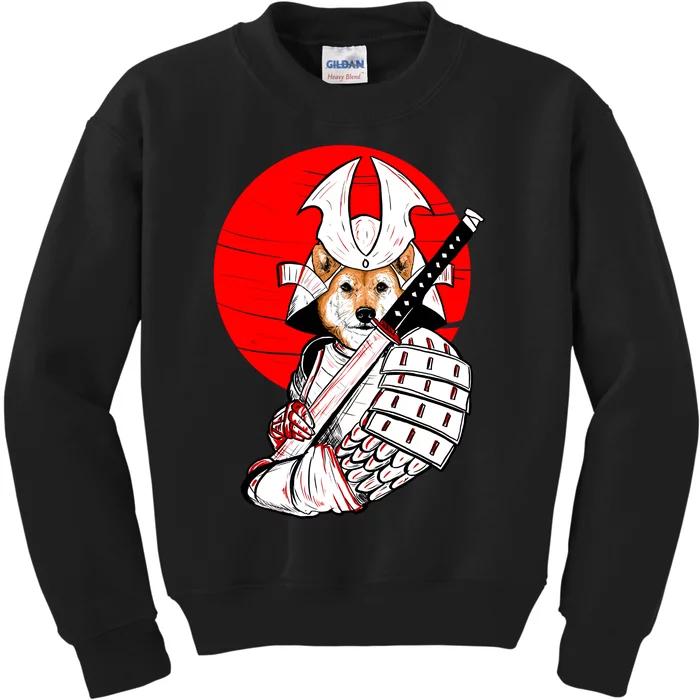 TeeShirtPalace | Shiba Inu Japanese Samurai Katana - Funny Dog Meme Anime  Kids Sweatshirt