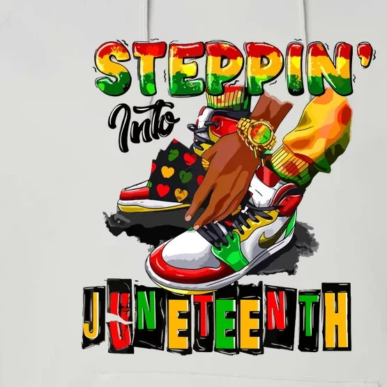 Steppin Into Juneteenth African Pride Black African Boy Performance Fleece Hoodie