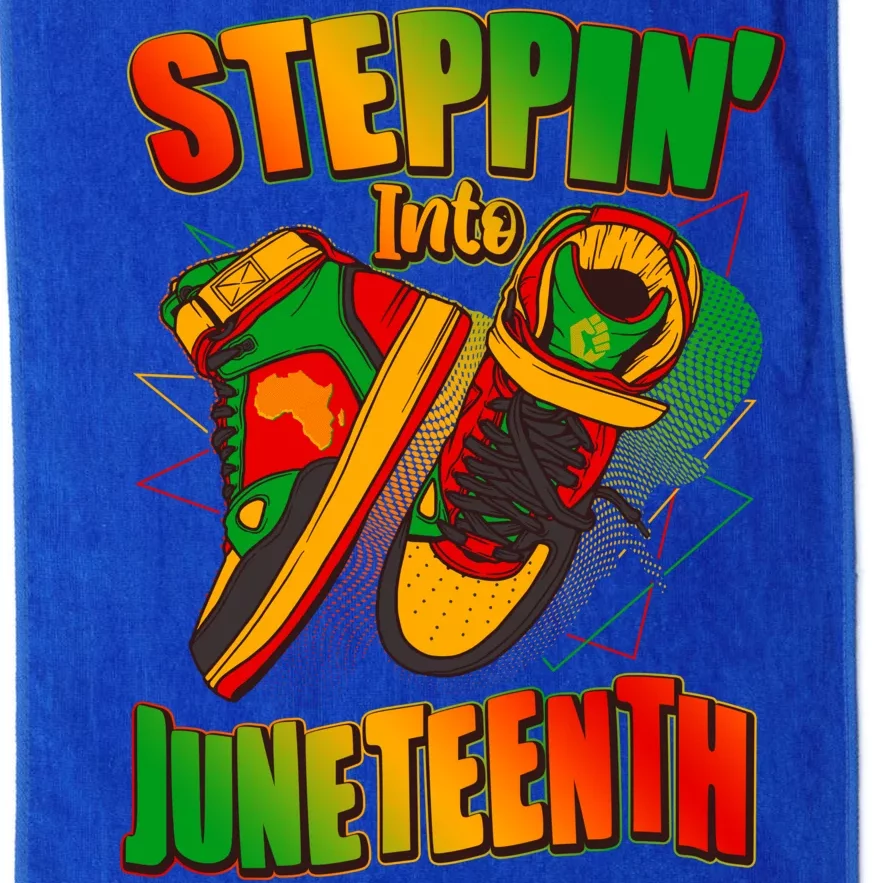 Steppin Into Juneteenth Sneaker Gym Shoes Celebrate Juneteenth Platinum Collection Golf Towel