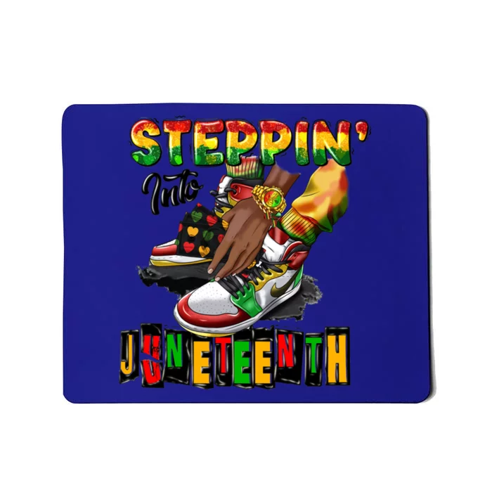 Stepping Into Juneteenth African American Black Shoes Cool Gift Mousepad