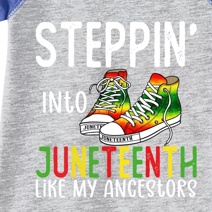 Stepping Into Juneteenth Like My Ancestors Happy Juneteenth Gift Infant Baby Jersey Bodysuit