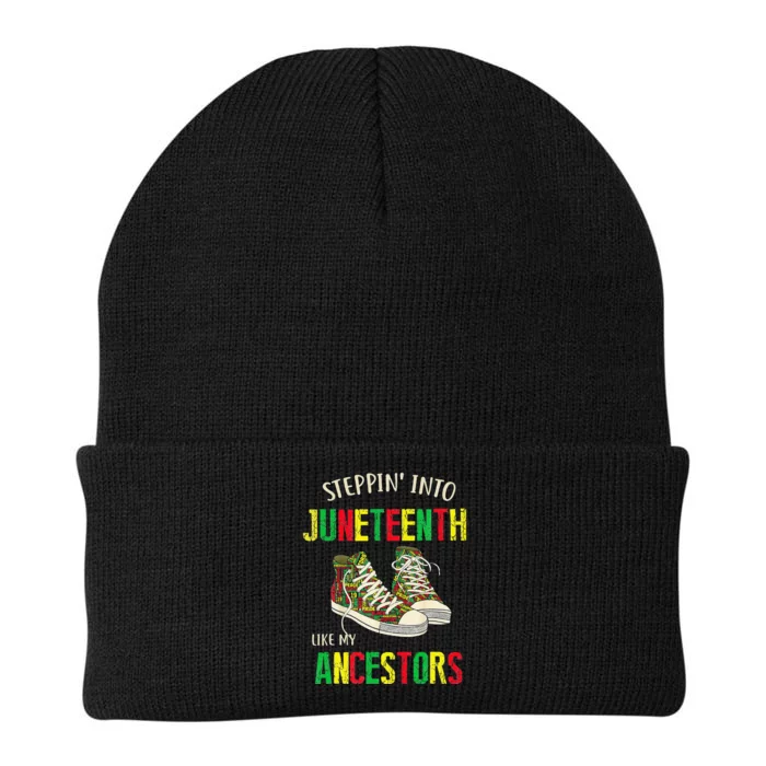 Stepping Into Juneteenth Like My Ancestors Happy Juneteenth Knit Cap Winter Beanie