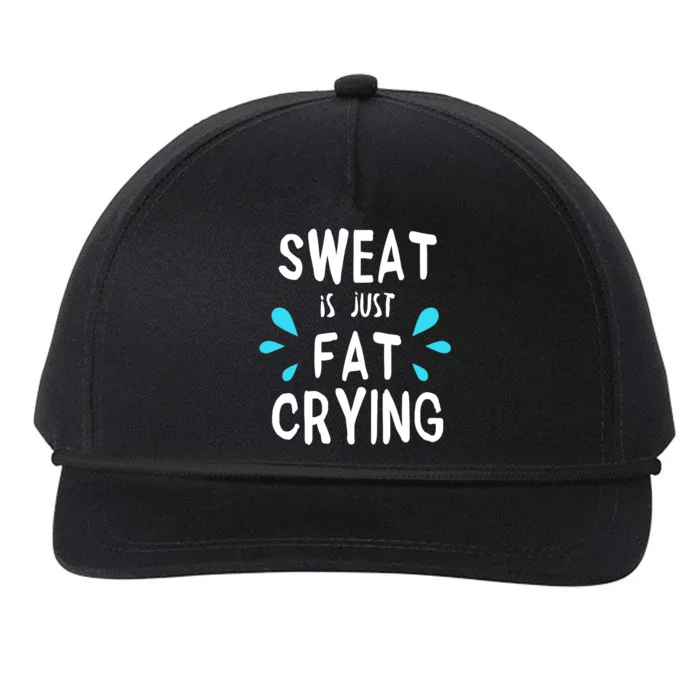 Sweat Is Just Fat Crying Funny Workout Gym Tees Snapback Five-Panel Rope Hat