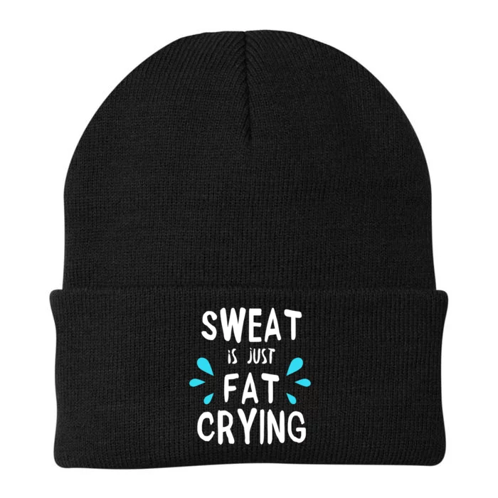 Sweat Is Just Fat Crying Funny Workout Gym Tees Knit Cap Winter Beanie