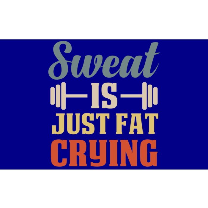 Sweat Is Just Fat Crying Funny Workout Words Humor Fitness Gift Bumper Sticker