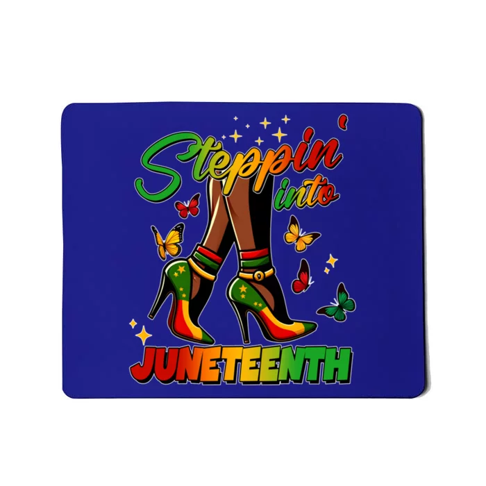 Stepping Into Junenth Like My Ancestors Shoes Black Great Gift Mousepad