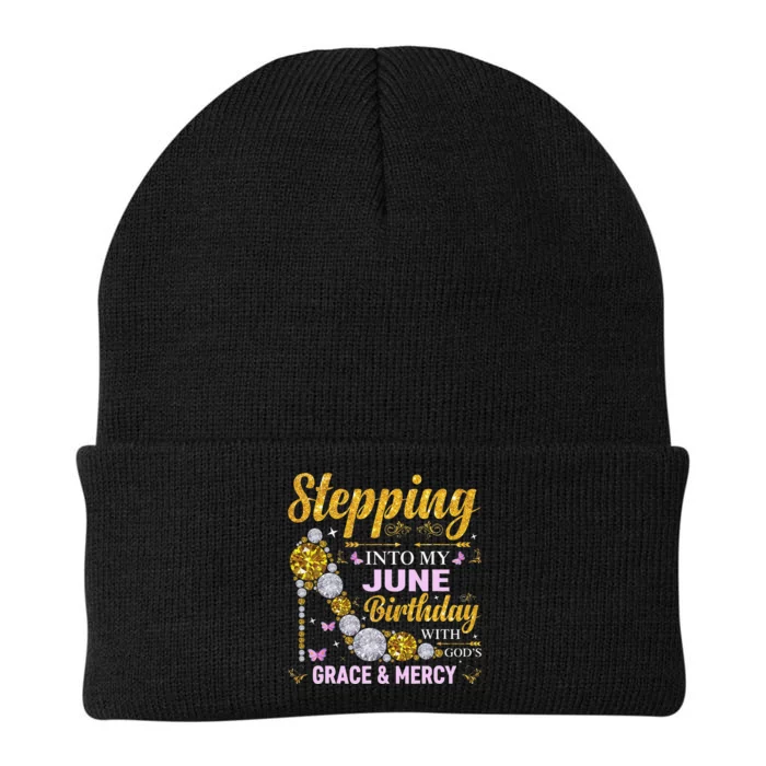 Stepping Into June Birthday With Gods Grace And Mercy Knit Cap Winter Beanie