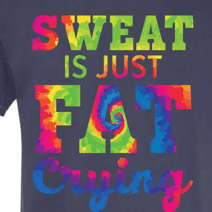 Sweat Is Just Fat Crying Trainer Weightlifting Gym Fitness Gift Garment-Dyed Heavyweight T-Shirt