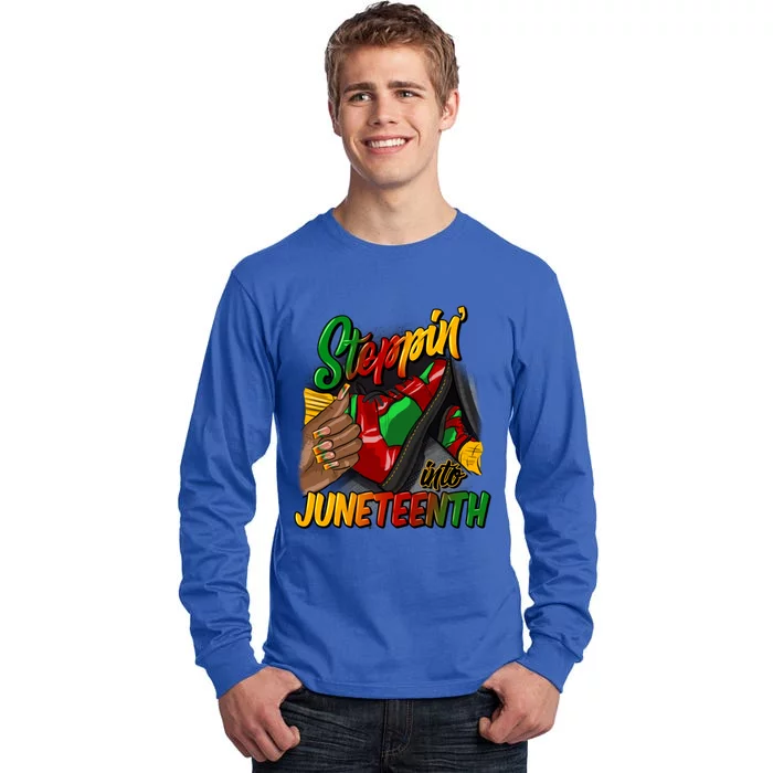 Stepping Into Junenth Remembering My Ancestors Gift Tall Long Sleeve T-Shirt