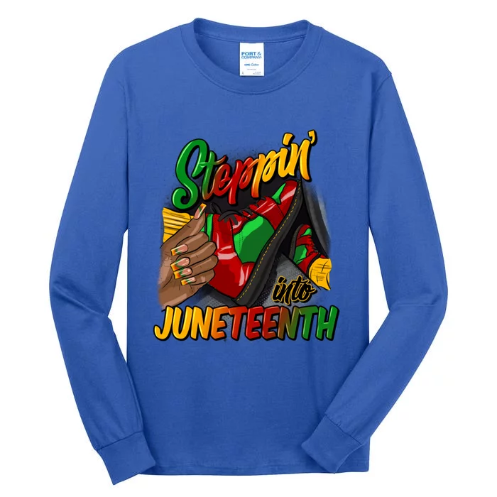 Stepping Into Junenth Remembering My Ancestors Gift Tall Long Sleeve T-Shirt