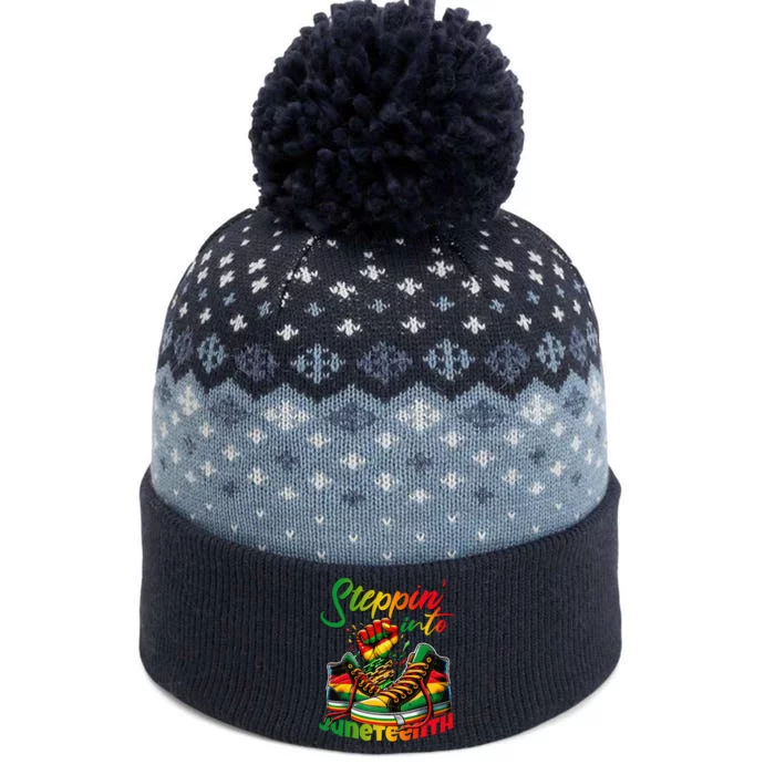 Stepping Into Juneteenth Afro Women Black The Baniff Cuffed Pom Beanie