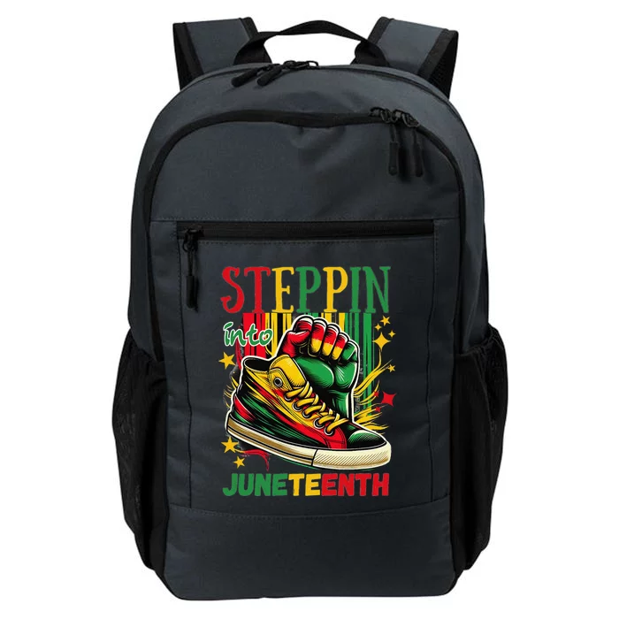 Stepping Into Juneteenth Afro Woman Black Sneakers Daily Commute Backpack