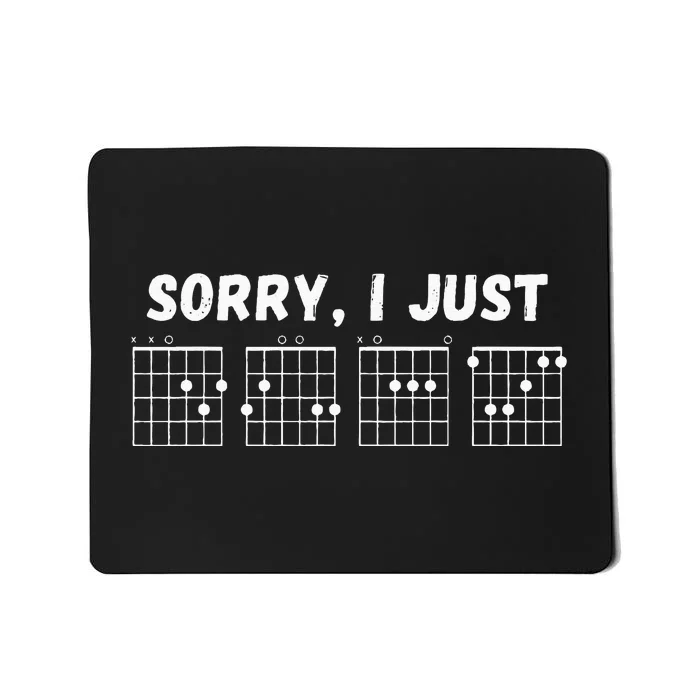 Sorry I Just DGAF Chords Hidden Message Funny Guitar Mousepad