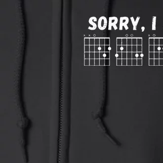 Sorry I Just DGAF Chords Hidden Message Funny Guitar Full Zip Hoodie