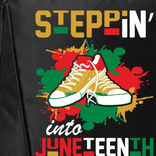 Steppin Into Junenth June 19th 1865 Freedom Day Great Gift City Backpack