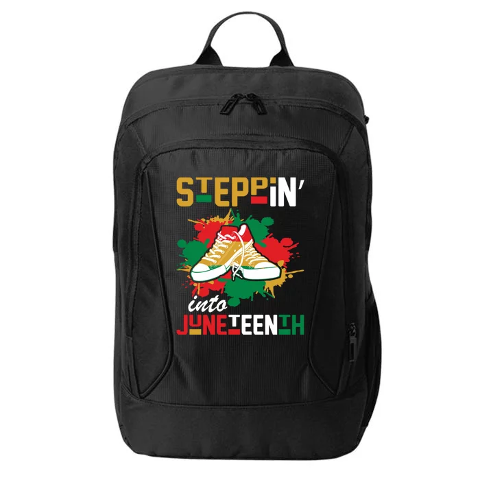 Steppin Into Junenth June 19th 1865 Freedom Day Great Gift City Backpack