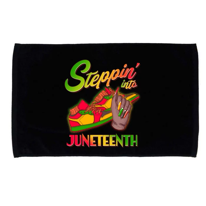 Steppin Into Juneteenth Microfiber Hand Towel