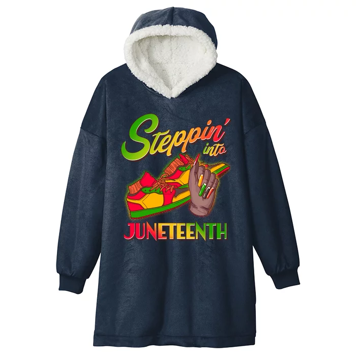 Steppin Into Juneteenth Hooded Wearable Blanket