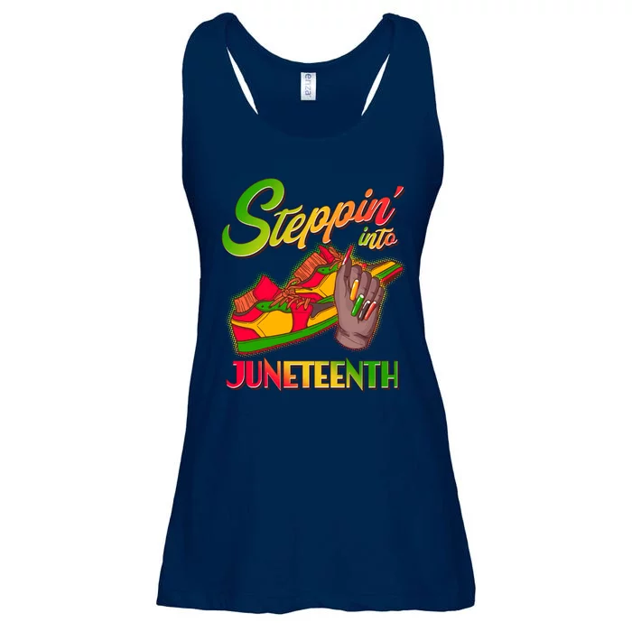 Steppin Into Juneteenth Ladies Essential Flowy Tank