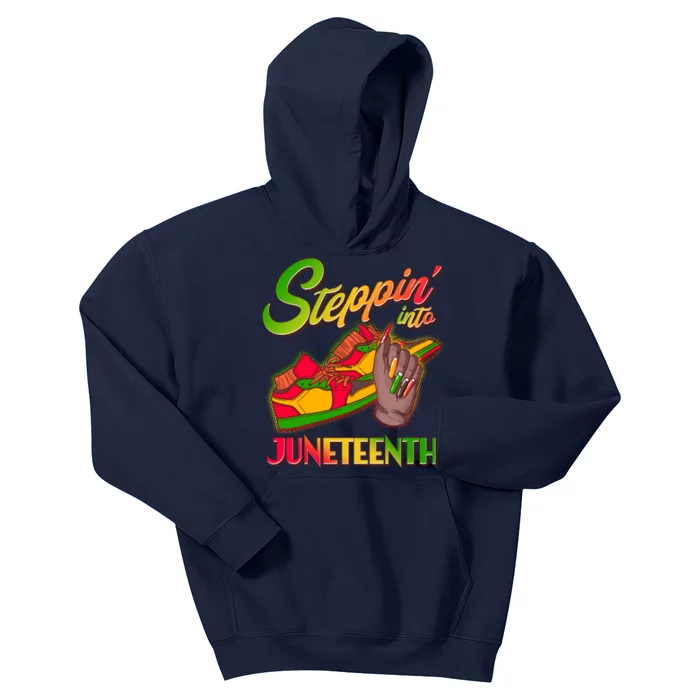 Steppin Into Juneteenth Kids Hoodie