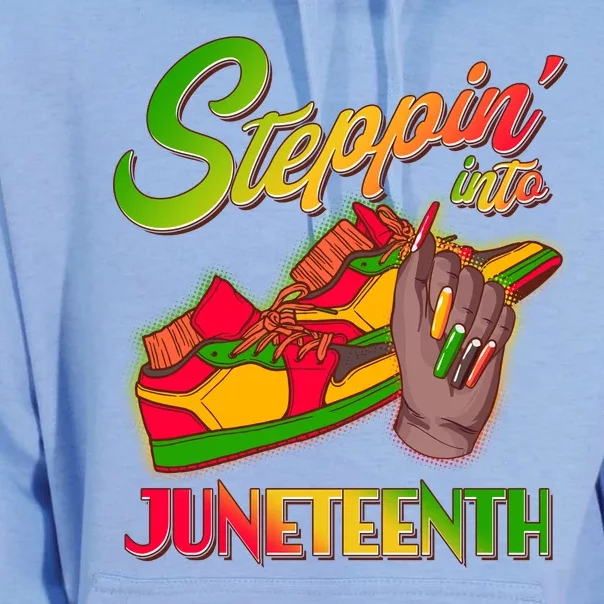 Steppin Into Juneteenth Unisex Surf Hoodie