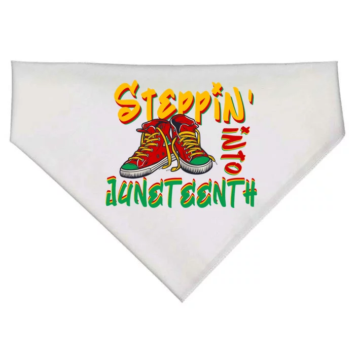 Stepping Into Junenth Celebrate Black Freedom Day 1865 Gift USA-Made Doggie Bandana