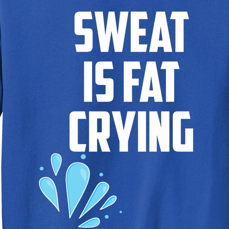 Sweat Is Just Fat Crying Funny Workout Gym Slogan Gift Sweatshirt