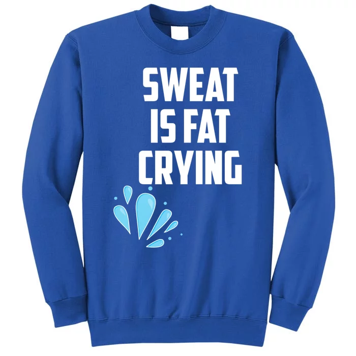 Sweat Is Just Fat Crying Funny Workout Gym Slogan Gift Sweatshirt