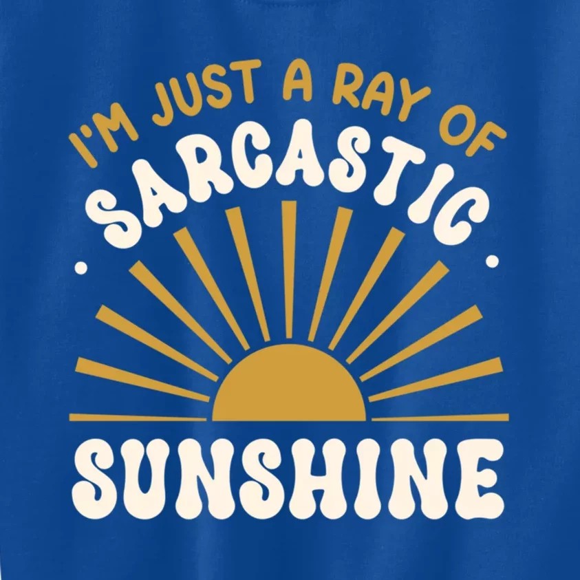 Sarcastic IM Just A Ray Of Sarcastic Sunshine Humor Gift Kids Sweatshirt