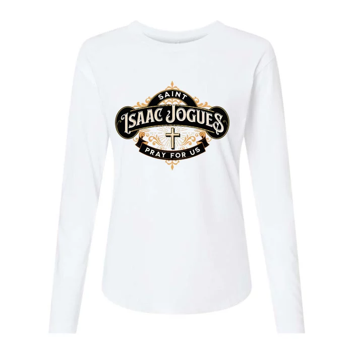 St Isaac Jogues Catholic Confirmation Jesuit French Saints Womens Cotton Relaxed Long Sleeve T-Shirt