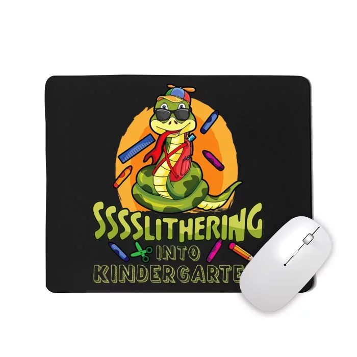 Slithering Into Kindergarten First Day Back To School Snake Mousepad