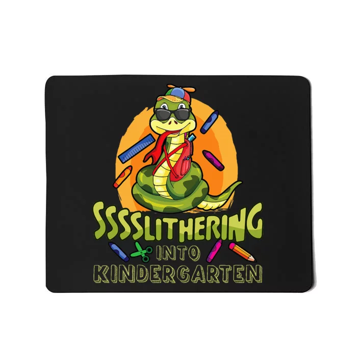 Slithering Into Kindergarten First Day Back To School Snake Mousepad