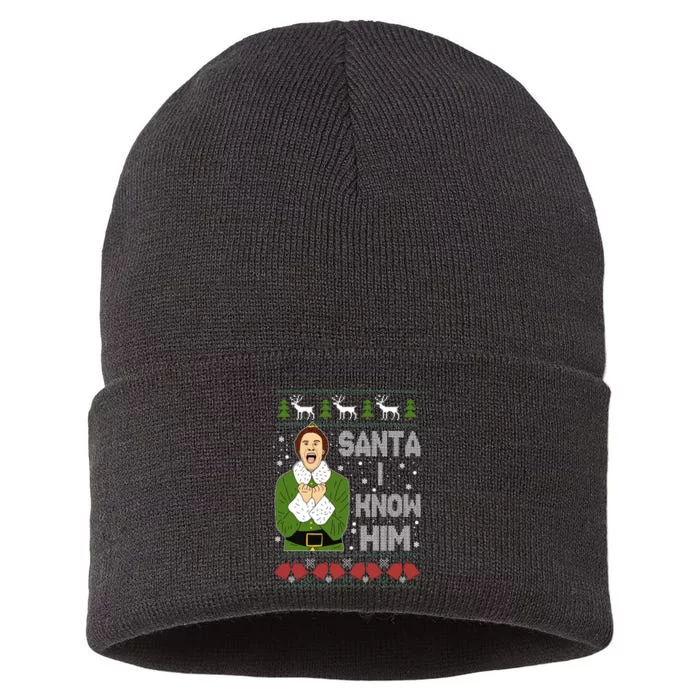 Santa I Know Him Sustainable Knit Beanie