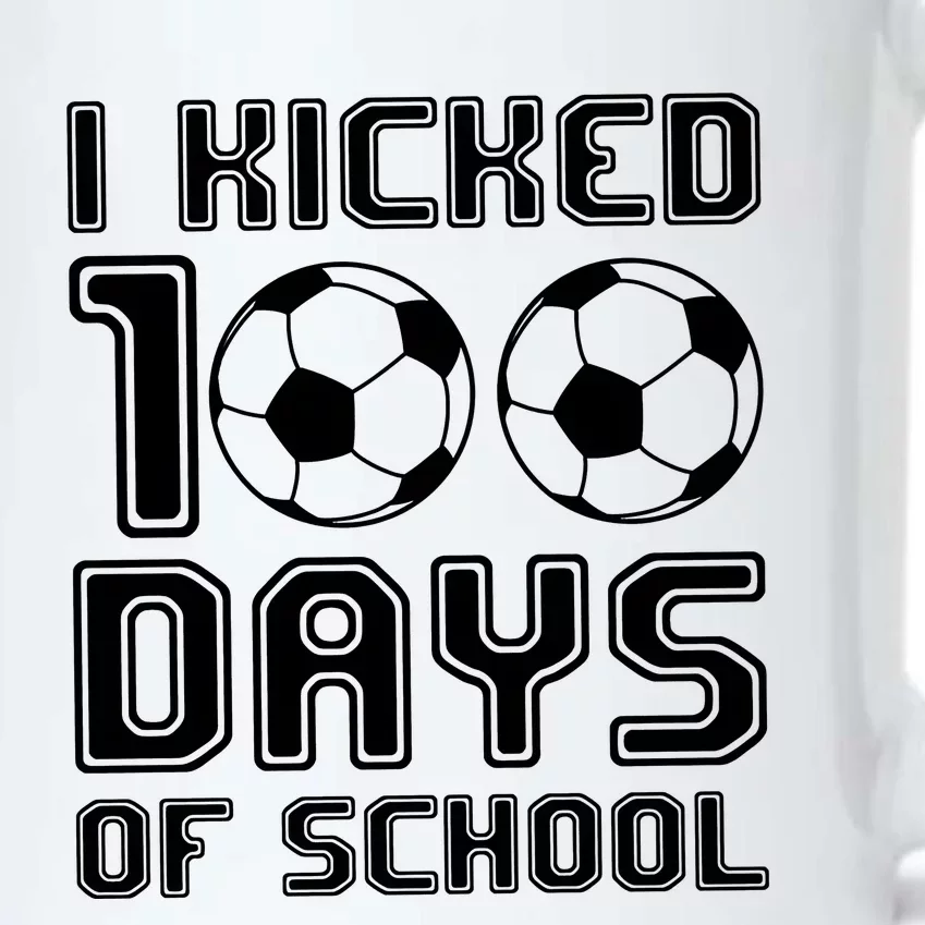 Soccer I Kicked 100 Days Of School Black Color Changing Mug