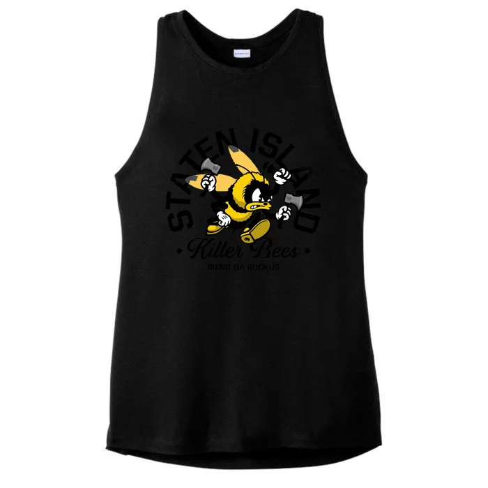 Staten Island Killer Bees Ladies Tri-Blend Wicking Tank