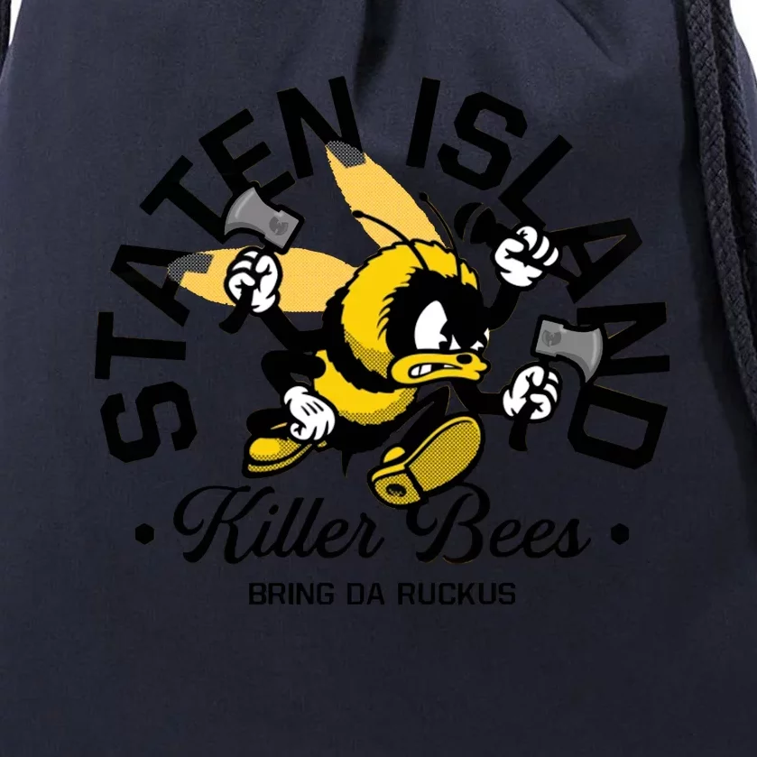 Staten Island Killer Bees Drawstring Bag