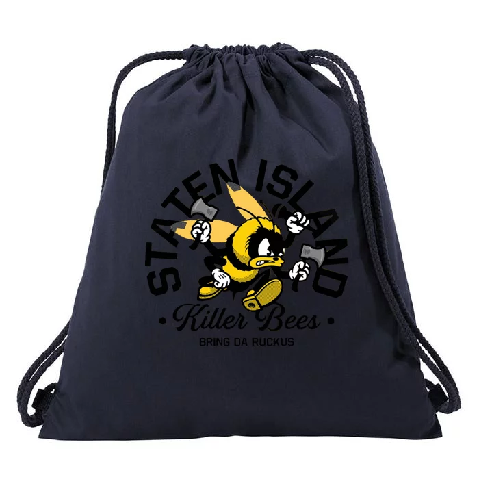 Staten Island Killer Bees Drawstring Bag