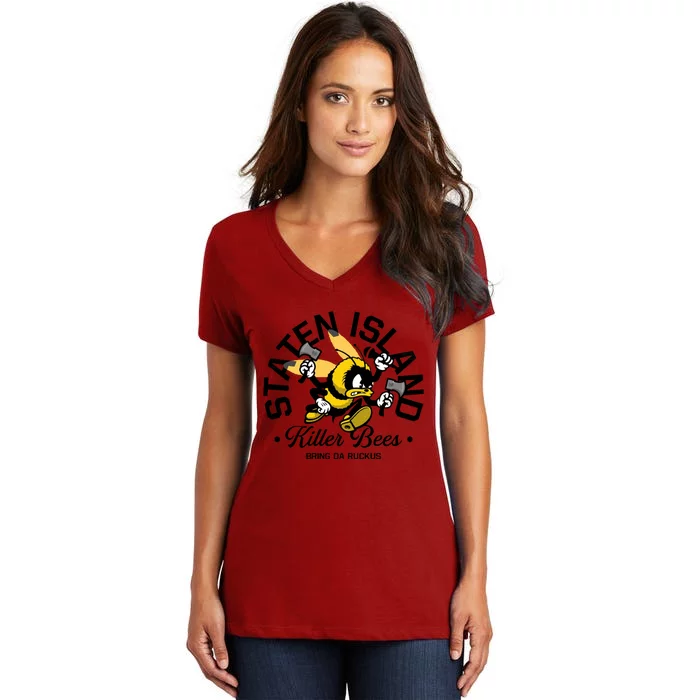 Staten Island Killer Bees Women's V-Neck T-Shirt