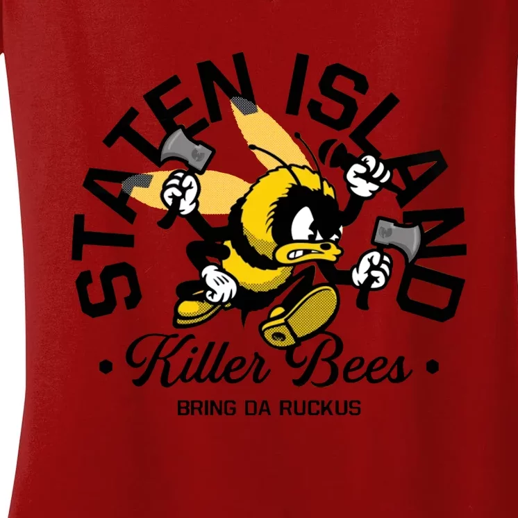 Staten Island Killer Bees Women's V-Neck T-Shirt