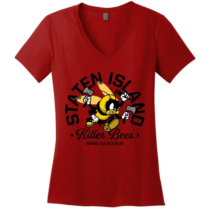 Staten Island Killer Bees Women's V-Neck T-Shirt