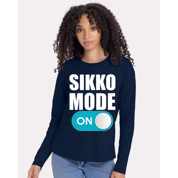 Sikko Mode On Funny Meme Womens Cotton Relaxed Long Sleeve T-Shirt