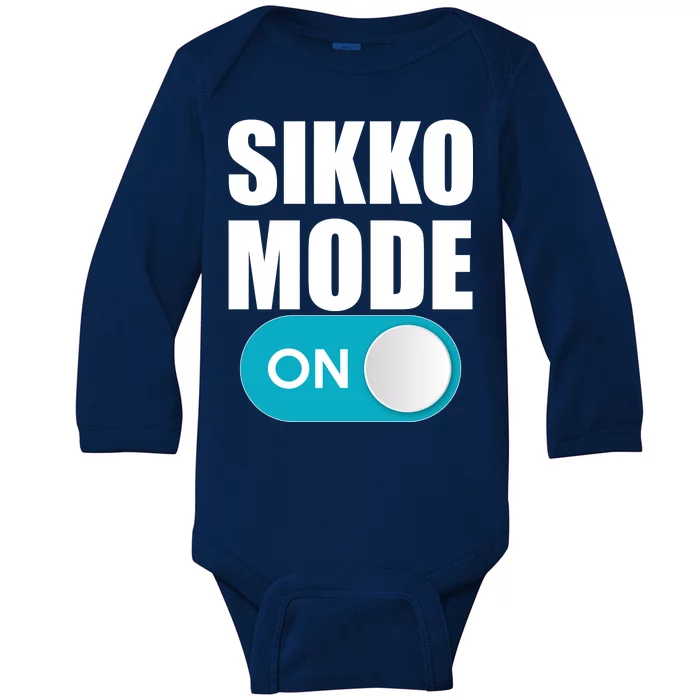 Sikko Mode On Funny Meme Baby Long Sleeve Bodysuit