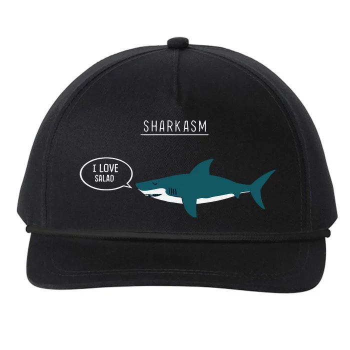 Sharkasm I Love Salad Snapback Five-Panel Rope Hat