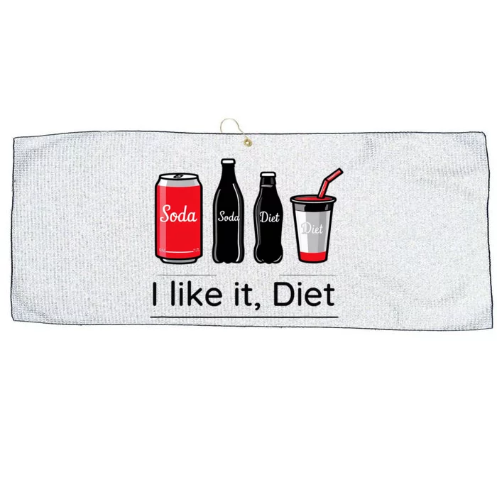 Soda I Like It Diet Essentials Morning Beverage Love Large Microfiber Waffle Golf Towel