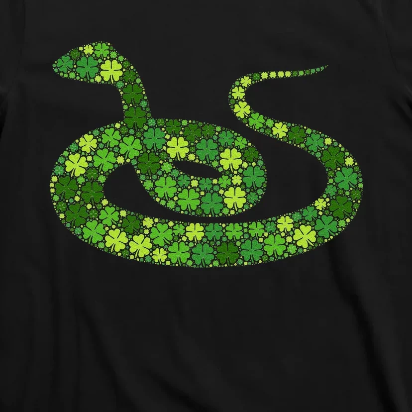 Snake Irish Lucky Green Shamrock Clover St Patricks Day T-Shirt