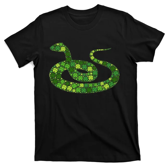 Snake Irish Lucky Green Shamrock Clover St Patricks Day T-Shirt