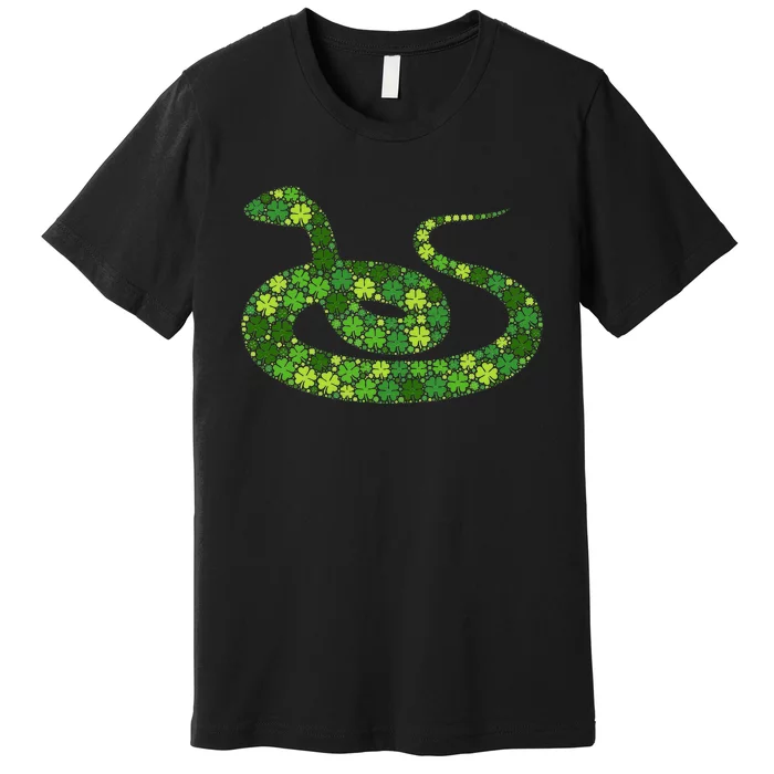 Snake Irish Lucky Green Shamrock Clover St Patricks Day Premium T-Shirt